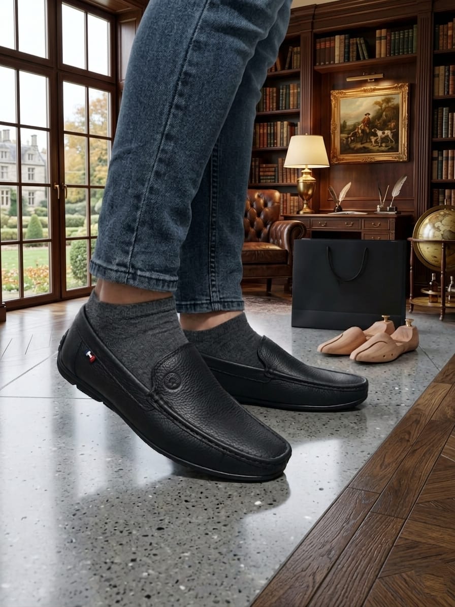 Mocassin homme en cuir