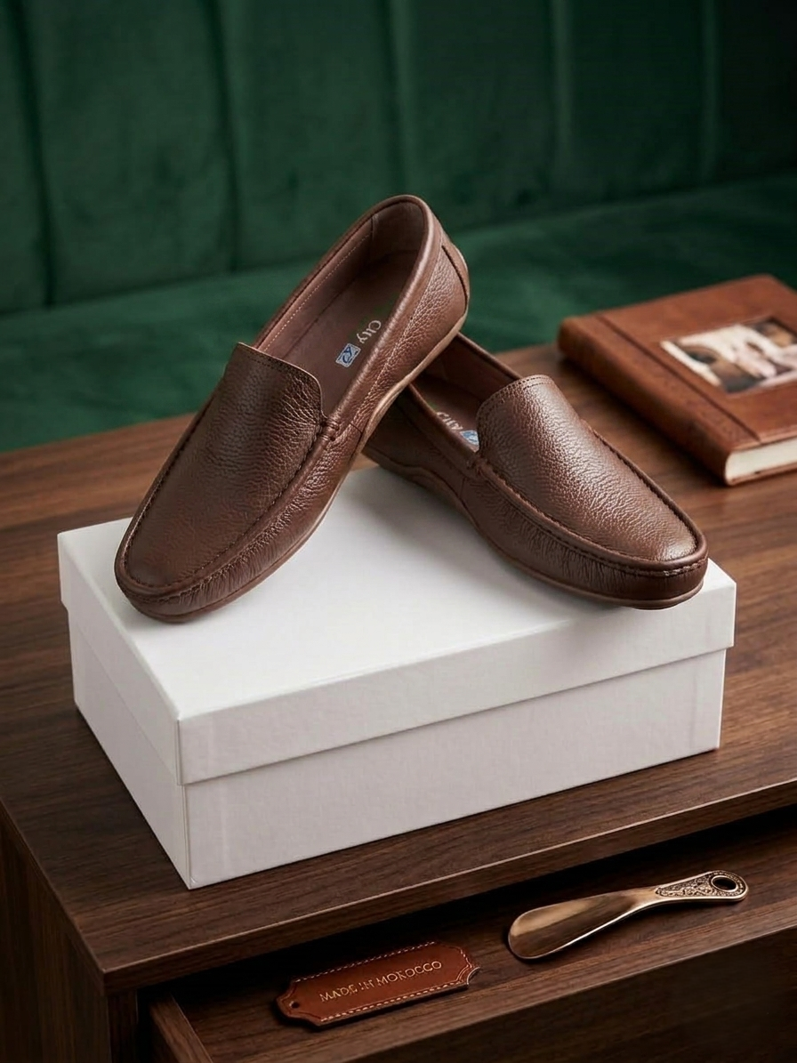 Mocassin homme en cuir